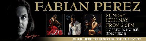 Come and meet 

FABIAN PEREZ

HOPETOUN HOUSE, EDINBURGH
SUNDAY 13TH MAY
FROM 2-5PM