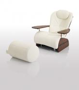 Havana rocker arm chair and roller footstool