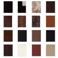 Leather and suede colour pallette