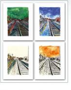 Bob Dylan Train Tracks Portfolio Silent Auction