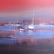 White Boats & Red Sky