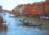 Gondolas Near The Rialto, Venice